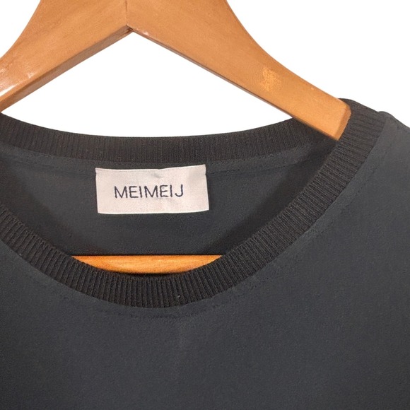 Meimeij Black Women's A-Line Long Sheath Dress 40 - Picture 3 of 4